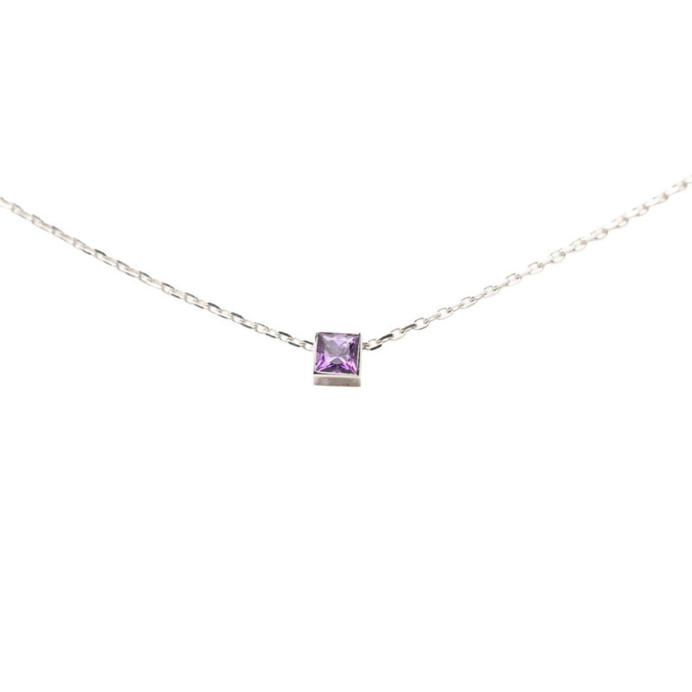 GUCCI 18k Silver Amethyst Necklace